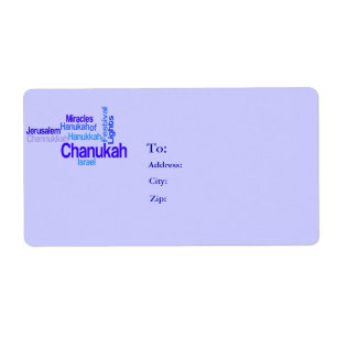 Chanukah Mailing Labels - Festival of Ljus - USP Fraktsedel