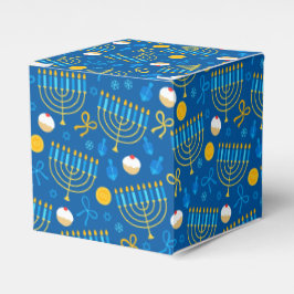 Chanukah Menorah Gelt Dreidel Blue Presentaskar