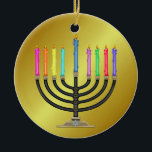 Chanukah Menorah Julgransprydnad Keramik<br><div class="desc">Ha roligt med dem. Tänka teman! Spela upp med färger, lägg till eller ta bort text och (för lite extra-avgift) anpassa baksidan med bilder, färg, din logotyp/företagsinformation... ! De är också underbara för gåvor eller använda som den avslutande kurvan på din presentförpackning. Tack så mycket för att du är här....</div>