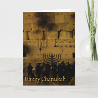 Chanukah Menorah på Kotel Helgkort