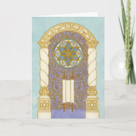 Chanukah ~-Mogen David ärke- kort (w/Gold)