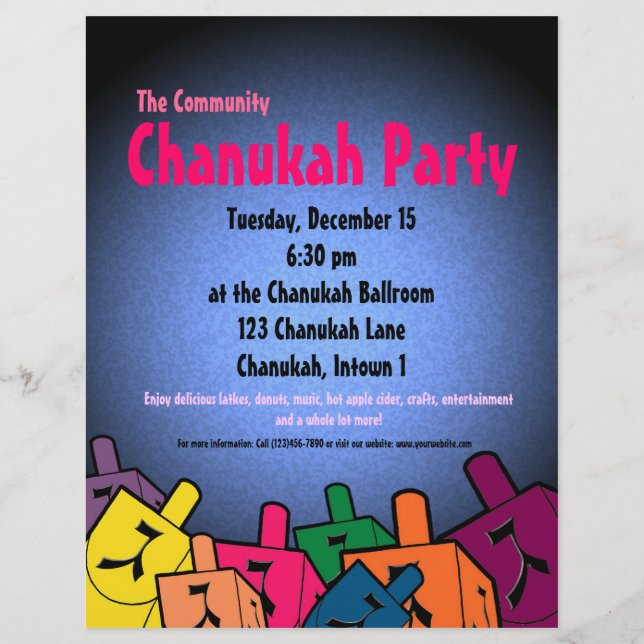 Chanukah Party Flyer (Framsidan)