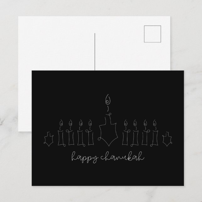 Chanukah Postcard Vykort (Fram/baksida)