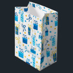 Chanukah Presenter Gifts w/Bows White<br><div class="desc">Skapa en underbar Chanukah-gåva med den här presentväskan och matchande vävnadspapper.</div>