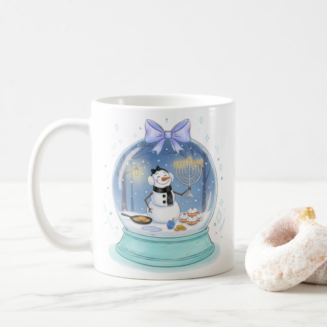 Chanukah Snow Globe Kaffemugg (Med munk)