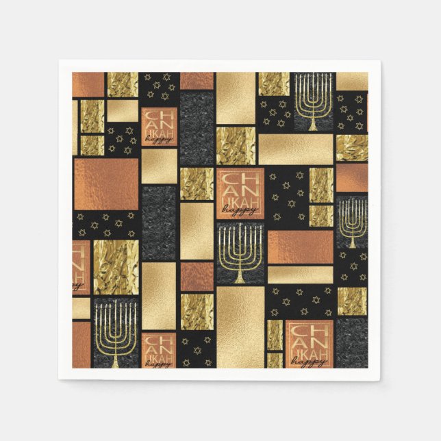 Chanukah Sparkley Tiles Pappersservett (Framsidan)