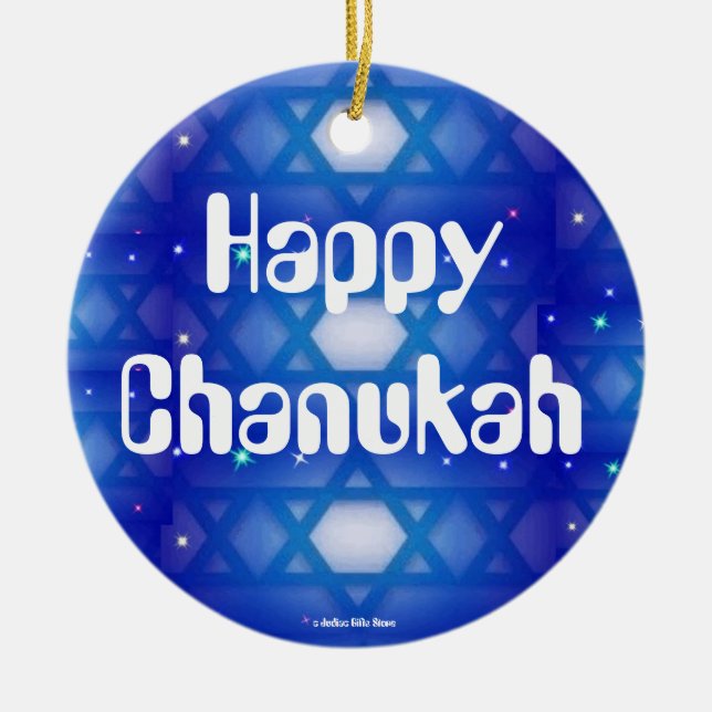 CHANUKAH SPECIALTY ORNATIONS - JUDAIC GIFTS STORE JULGRANSPRYDNAD KERAMIK (Framsidan)
