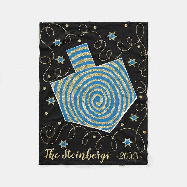 Chanukah Spin Fleece Blanket/Small (Framsidan)