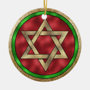 Chanukah Star av David Julgransprydnad Keramik