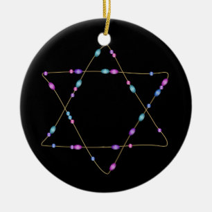 Chanukah Star av David Julgransprydnad Keramik