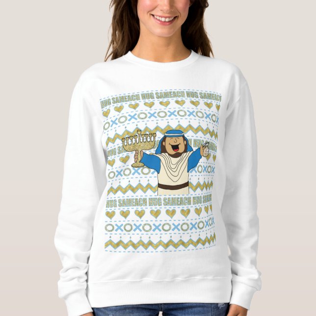 Chanukah Uggig Sweatshirt Bling T Shirt (Framsida)