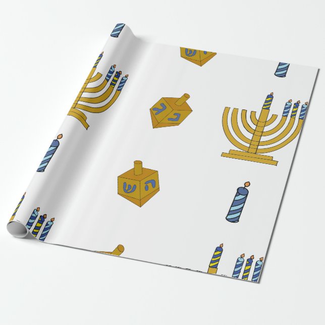 Chanukah Wrapping Papper Presentpapper (Utrullad)