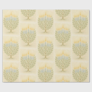 Chanukka-menorah inpackningspapper presentpapper