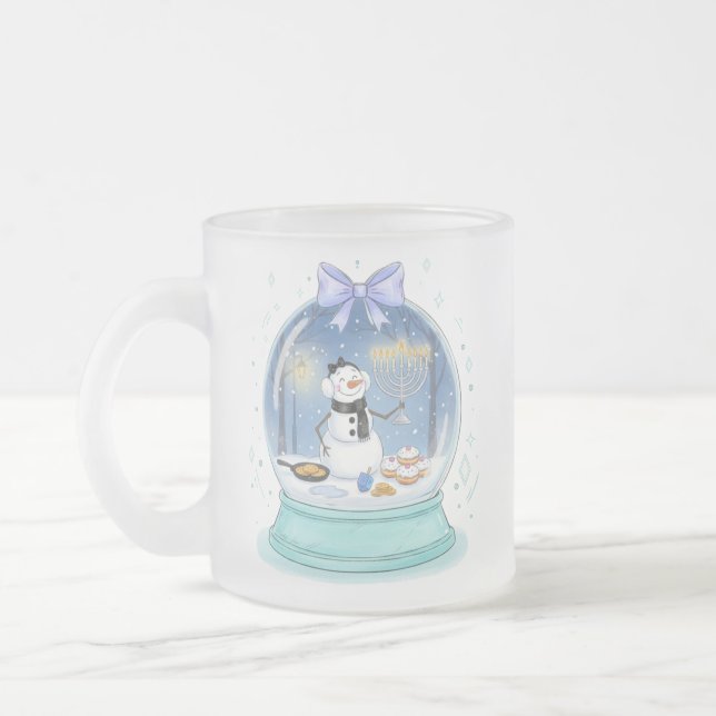 Chanukka Snöglob Frostad Glasmugg (Vänster)