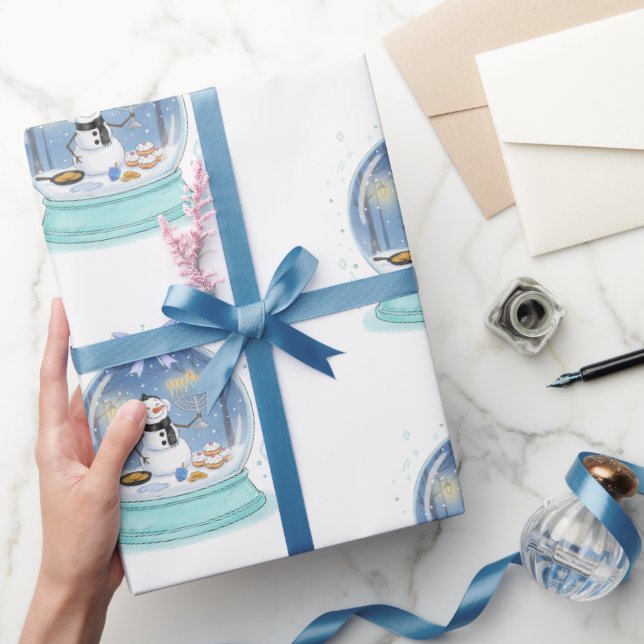 Chanukka Snöglob Presentpapper (Gifting)