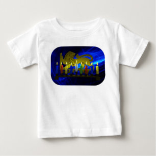 Chanukkah Brass Lejon Menorah Tee