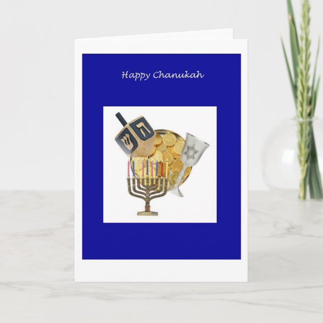 Chanukkah Dreidel Helgkort (Framsida)