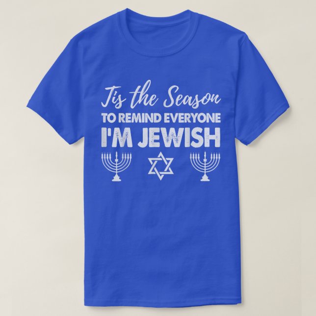 Chanukkah Funny är säsongen för att påminna alla T Shirt (Design framsida)