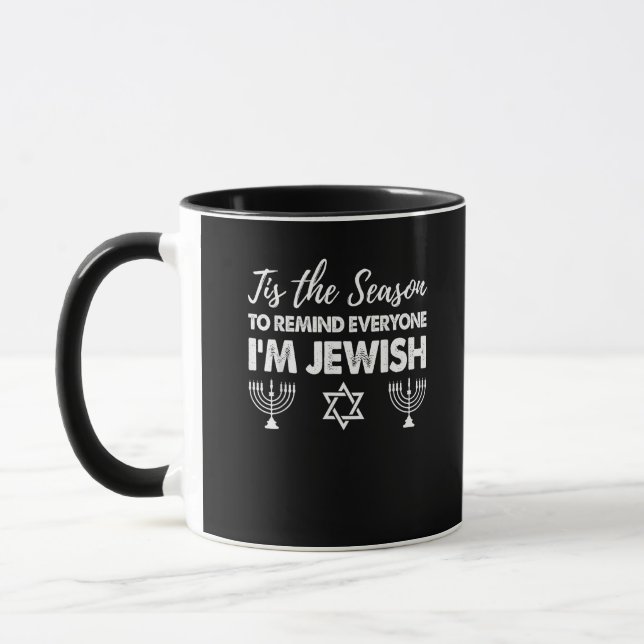 Chanukkah Funny Tis Season Alla är judar Mugg (Vänster)
