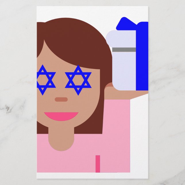 Chanukkah hair flip emoji (Framsida)