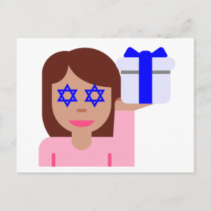 Chanukkah hair flip emoji helg vykort