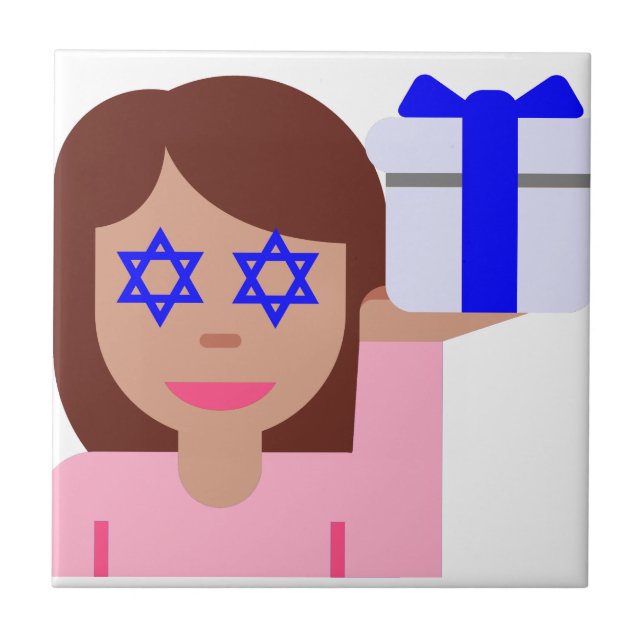 Chanukkah hair flip emoji kakelplatta (Framsidan)