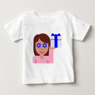 Chanukkah hair flip emoji tee shirt