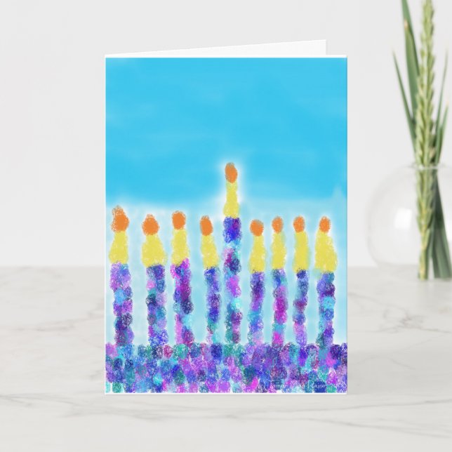 Chanukkah hälsningar helgkort (Framsida)