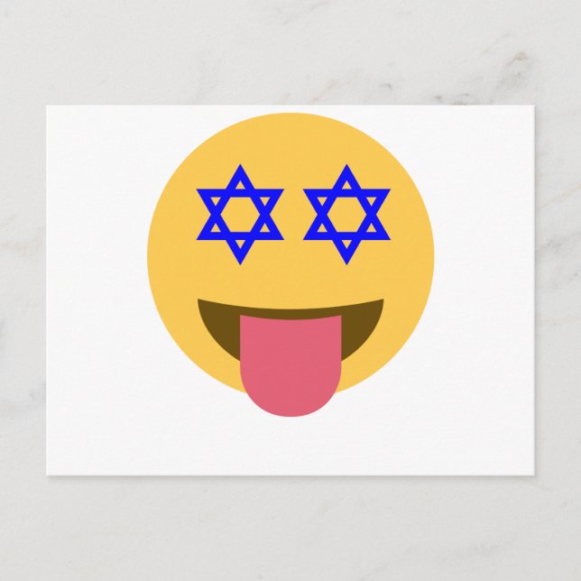 chanukkah hanukkah emoji helg vykort (Framsida)