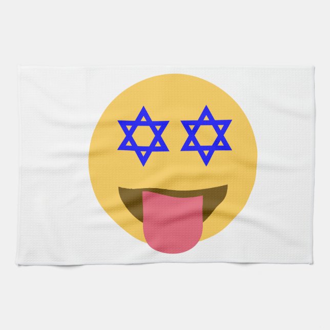chanukkah hanukkah emoji kökshandduk (Horisontell)
