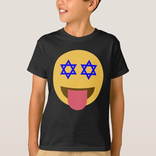 chanukkah hanukkah emoji t-shirt (Framsida)