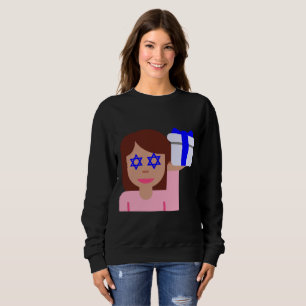 Chanukkah-hår flip emoji Women-tröjor T Shirt