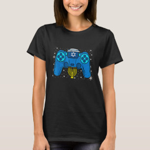 Chanukkah Jewish Video Game Controller Gamer Chanu T Shirt