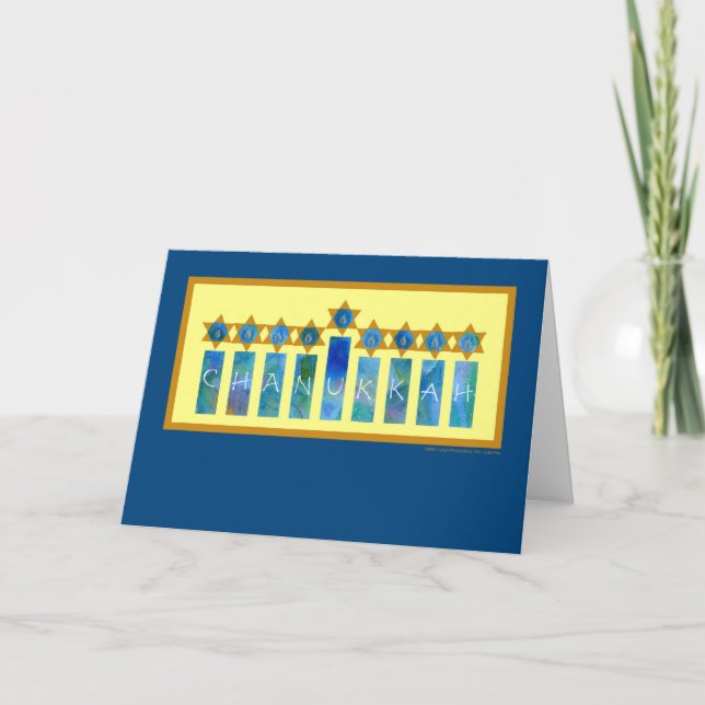 Chanukkah ljus helgkort (Framsida)