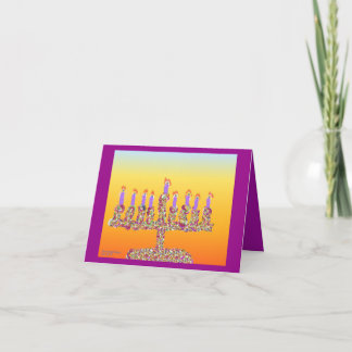 Chanukkah menorakort helgkort