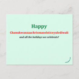 Chanukwanzaachrismasolsticeyulediwali Vykort