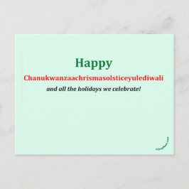 Chanukwanzaachrismasolsticeyulediwali Vykort