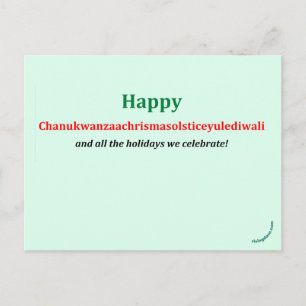 Chanukwanzaachrismasolsticeyulediwali Vykort