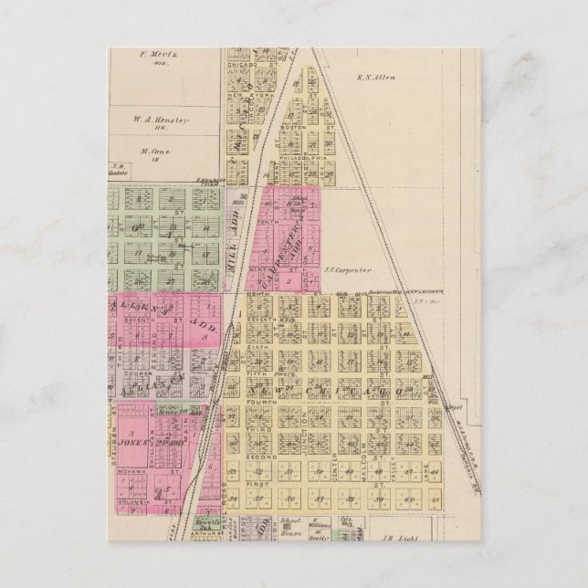 Chanute, Shaw och Morehead, Kansas Vykort (Framsida)
