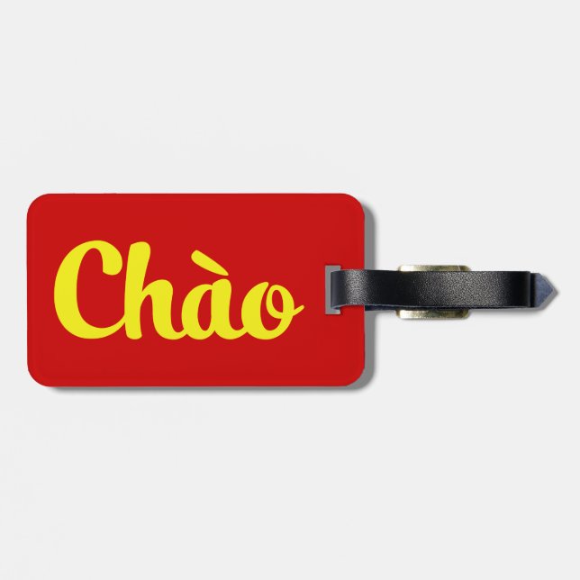 Chào/hej~ Vietnam/vietnames/Tiếng Việt Bagagebricka (Baksida Vågrät)