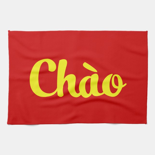 Chào/hej~ Vietnam/vietnames/Tiếng Việt Kökshandduk (Horisontell)