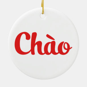 Chào / Hello ~ Vietnam / Vietnamesiska / Tiếng Việ Julgransprydnad Keramik
