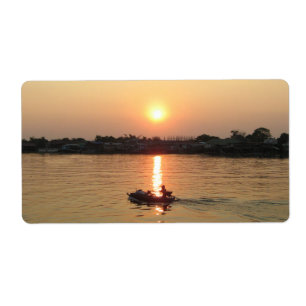 Chao Phraya River Sunset ... Ayutthaya, Thailand Fraktsedel