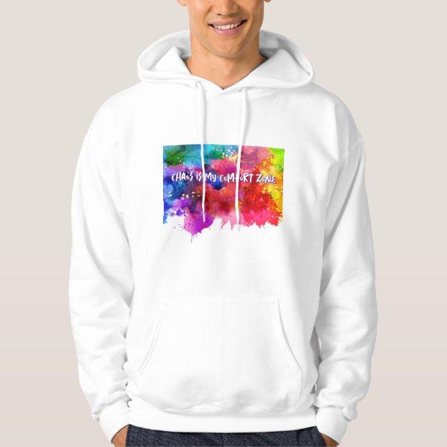Chaos är min tröst Zon - Abstrakt Art Tee Hoodie (Framsida)
