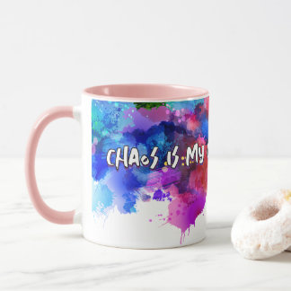 Chaos är min tröst Zon - Abstrakt Art Tee Mugg