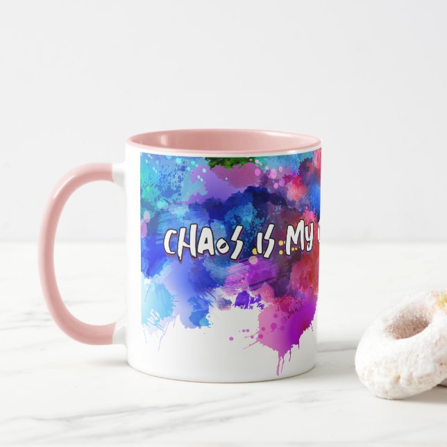 Chaos är min tröst Zon - Abstrakt Art Tee Mugg (Med munk)