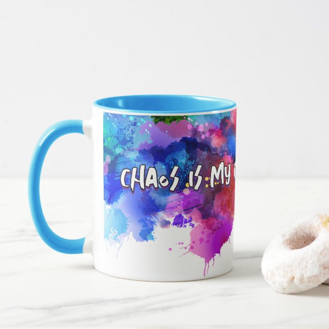 Chaos är min tröst Zon - Abstrakt Art Tee Mugg (Med munk)