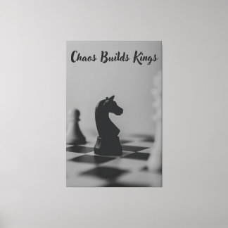 Chaos Bygger Kung - Chess Inspired Art Canvastryck