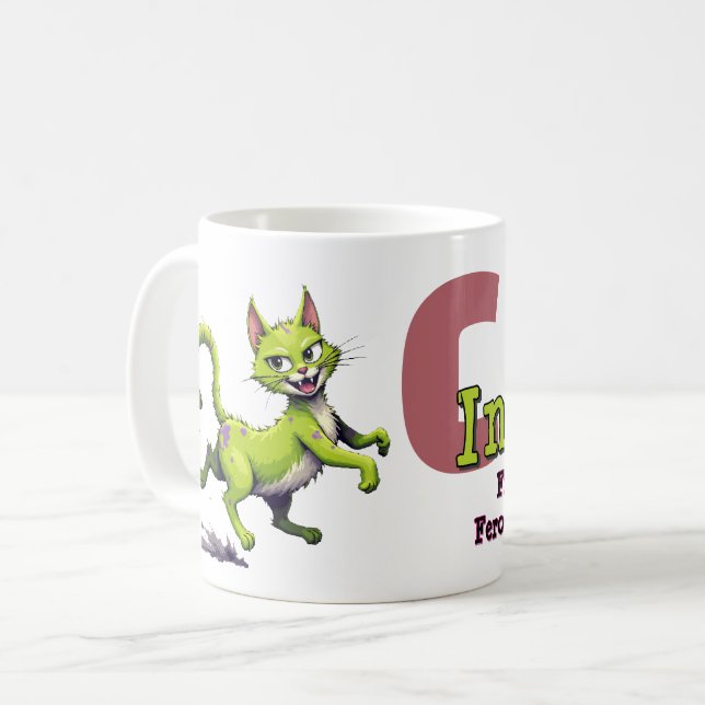 Chaos Cat Mug – Incitata: Frisky in the Sheets Kaffemugg (Framsida vänster)
