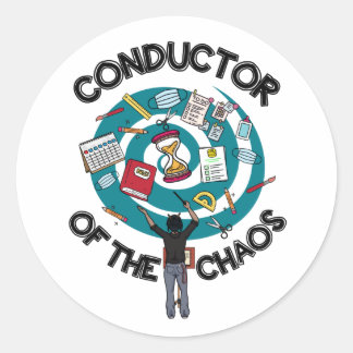 Chaos Conductor White Sticker Runt Klistermärke